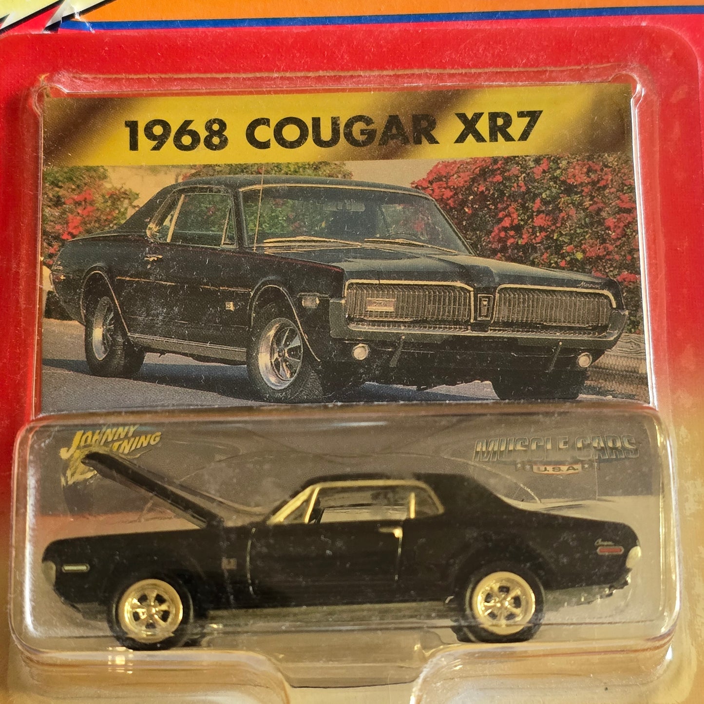 Johnny Lightning Muscle Cars USA 1968 Cougar XR7 Die-Cast Black New Sealed