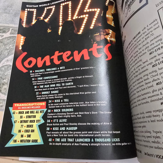 Vintage Guitar World Legends KISS Magazine Gene Simmons Paul Stanley Ace Frehley