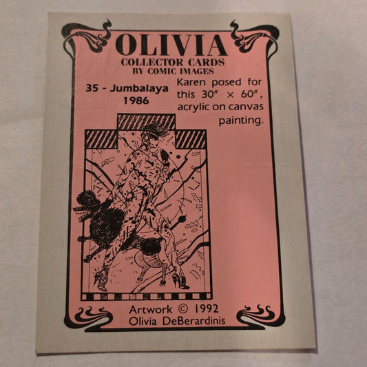 Olivia DeBerardinis “Jambalaya” #35 (1986) Vintage Collector Trading Card