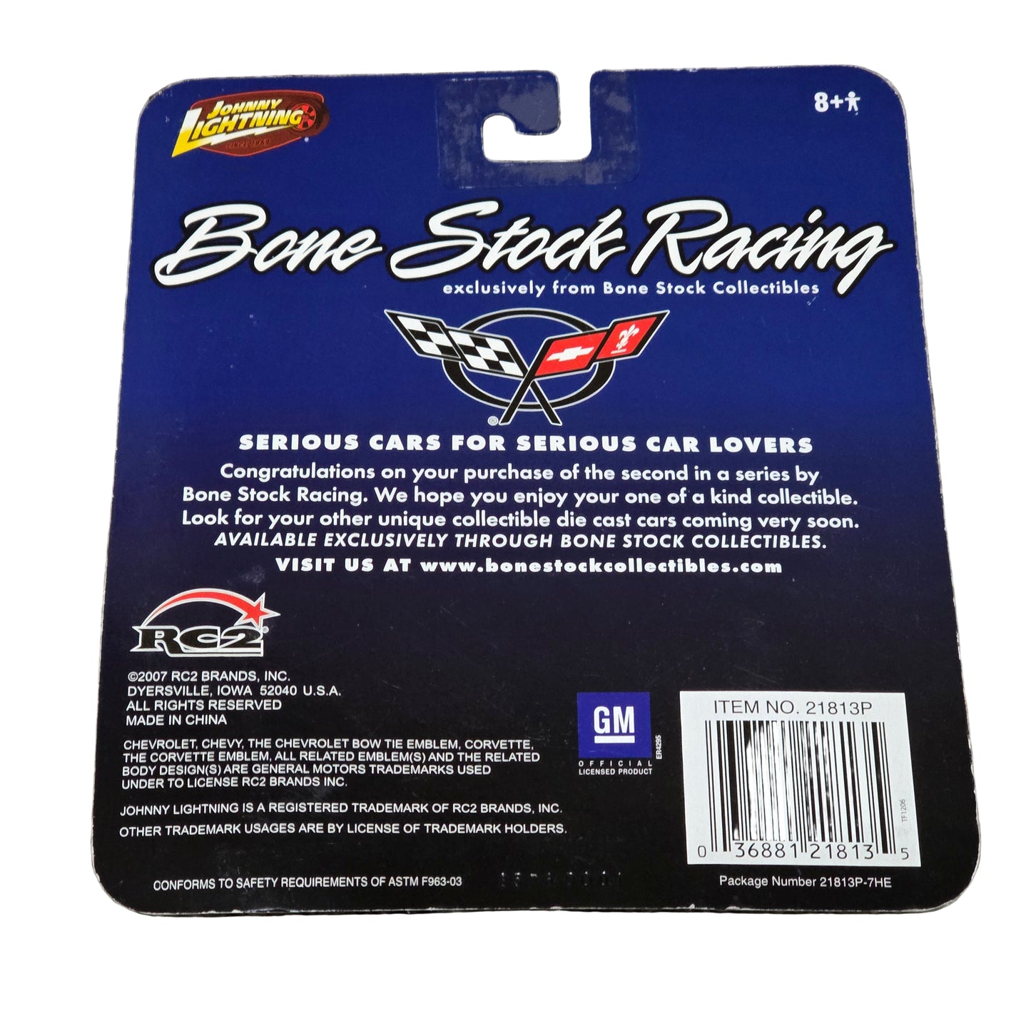 2007 Johnny Lightning Bone Stock Racing 2001 Chevy Corvette Z06 1:64