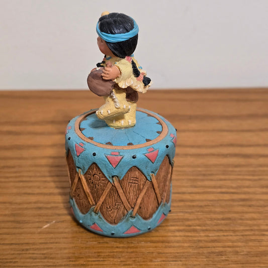 1995 Enesco Friends of the Feather “Rhythm” Drum Figurine