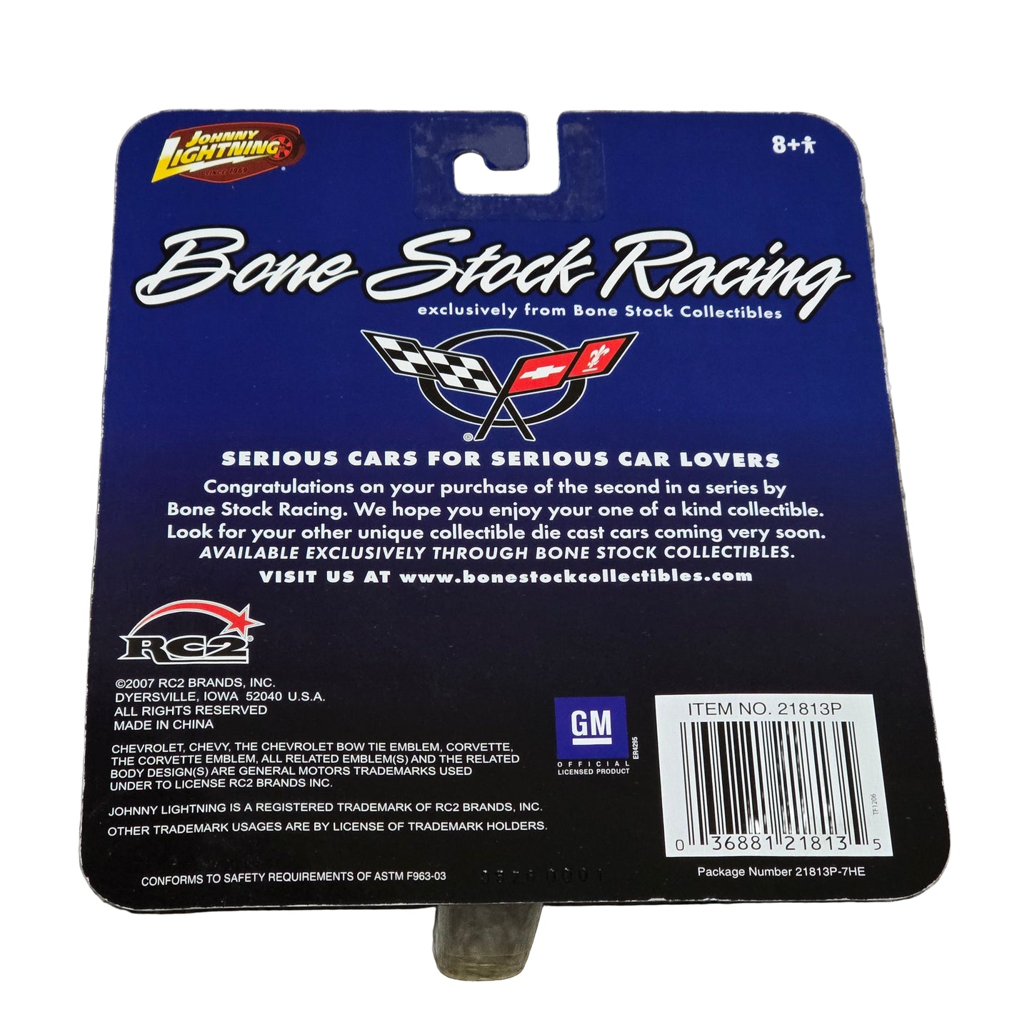 2007 Johnny Lightning 1:64 2001 Chevy Corvette Z06 Bone Stock Racing