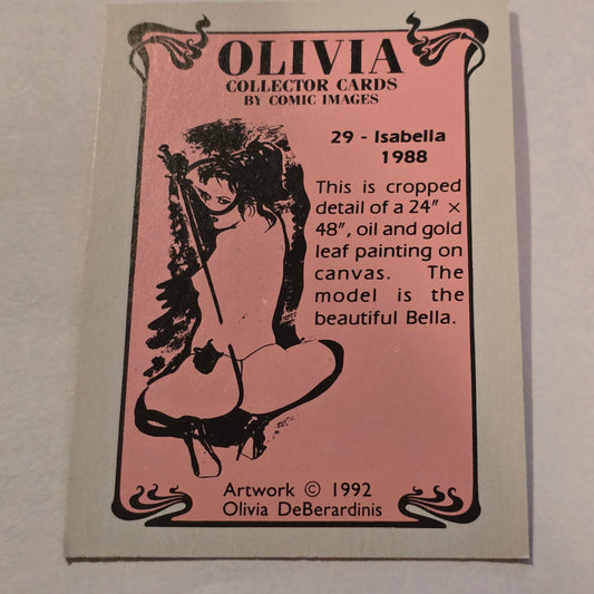 Olivia DeBerardinis “Isabella” #29 (1988) Vintage Collector Trading Card
