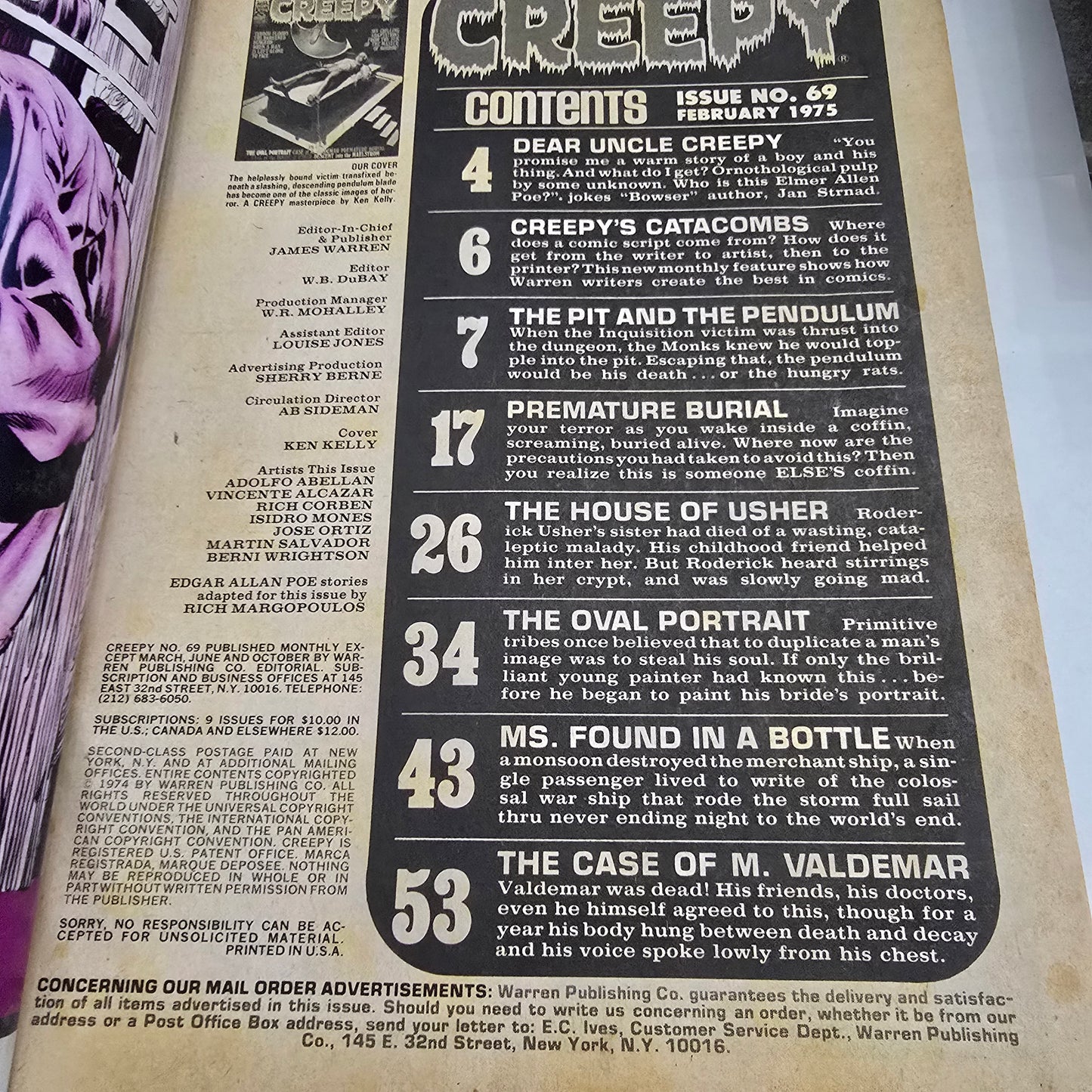 Creepy #69 (Feb 1975) Warren Horror Magazine
