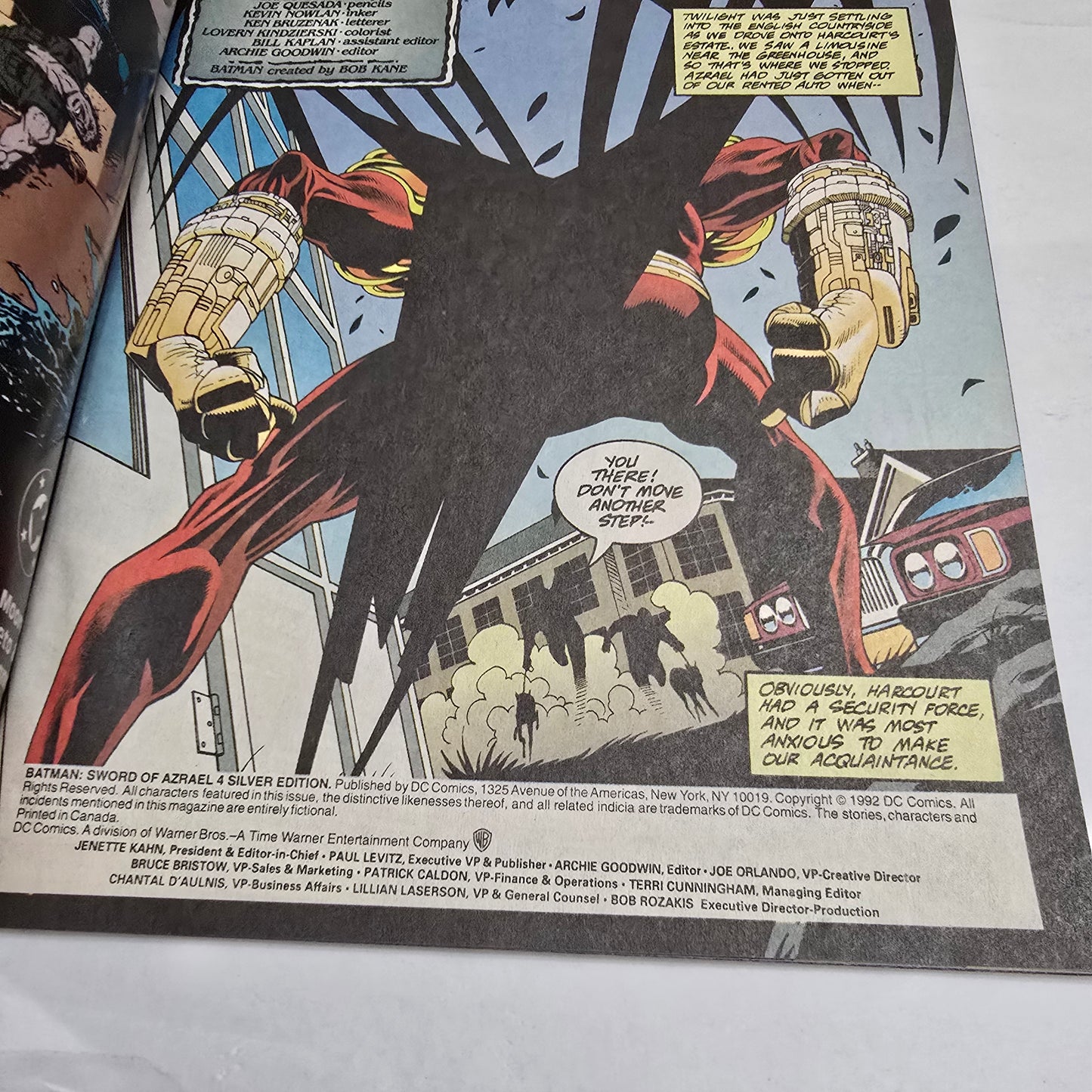 Batman: Sword of Azrael #4 Silver Edition (1992) DC VF