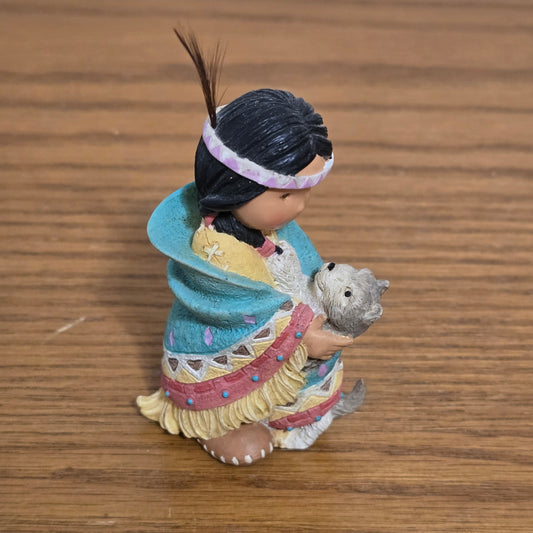 1994 Enesco Friends of the Feather “Dances With Wolf” Figurine by Karen Hahn