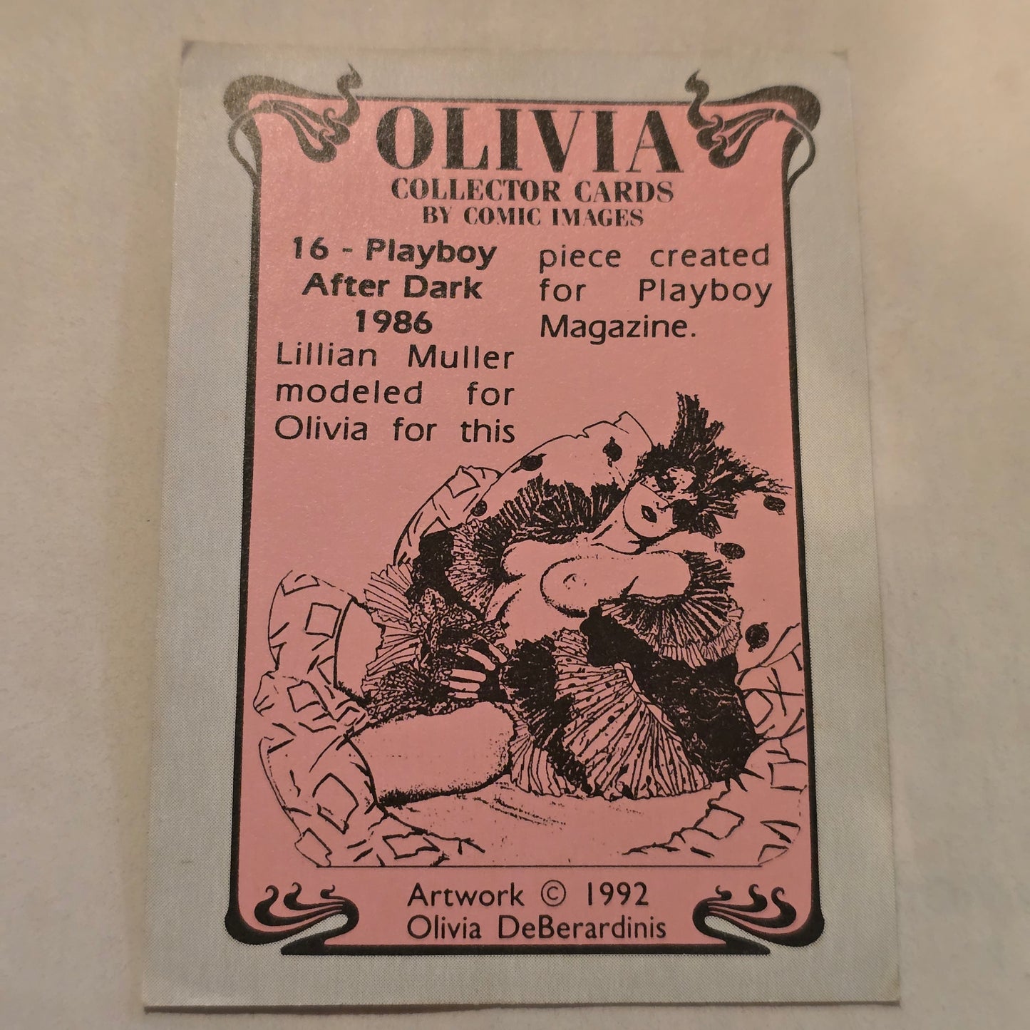 Olivia “Playboy After Dark” Vintage Trading Card (1986) – Lillian Müller