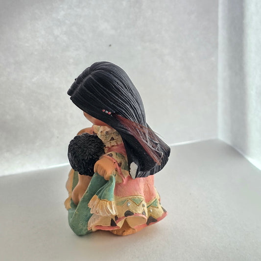 1998 Friends of the Feather Figurine – Girl Swinging Baby – Enesco