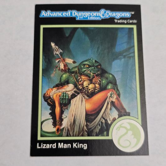 AD&D 2E Trading Card — Lizard Man King (#59) — Gold Border — 1992 TSR