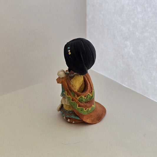 Friends of the Feather Figurine – Girl Holding Eggs – Enesco – Karen Hahn