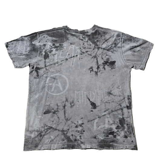 Affliction Criss Angel Mindfreak Tee Men’s Large Gray Distressed USA