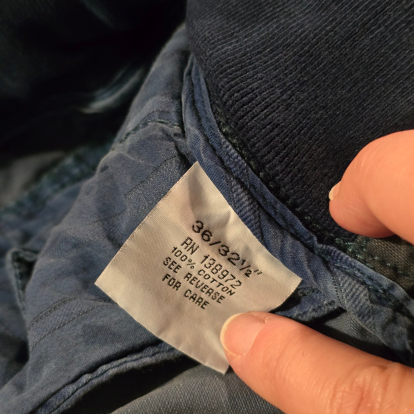 Jet Lag Camo Cargo Jeans – Blue/Gray Military Style Pants