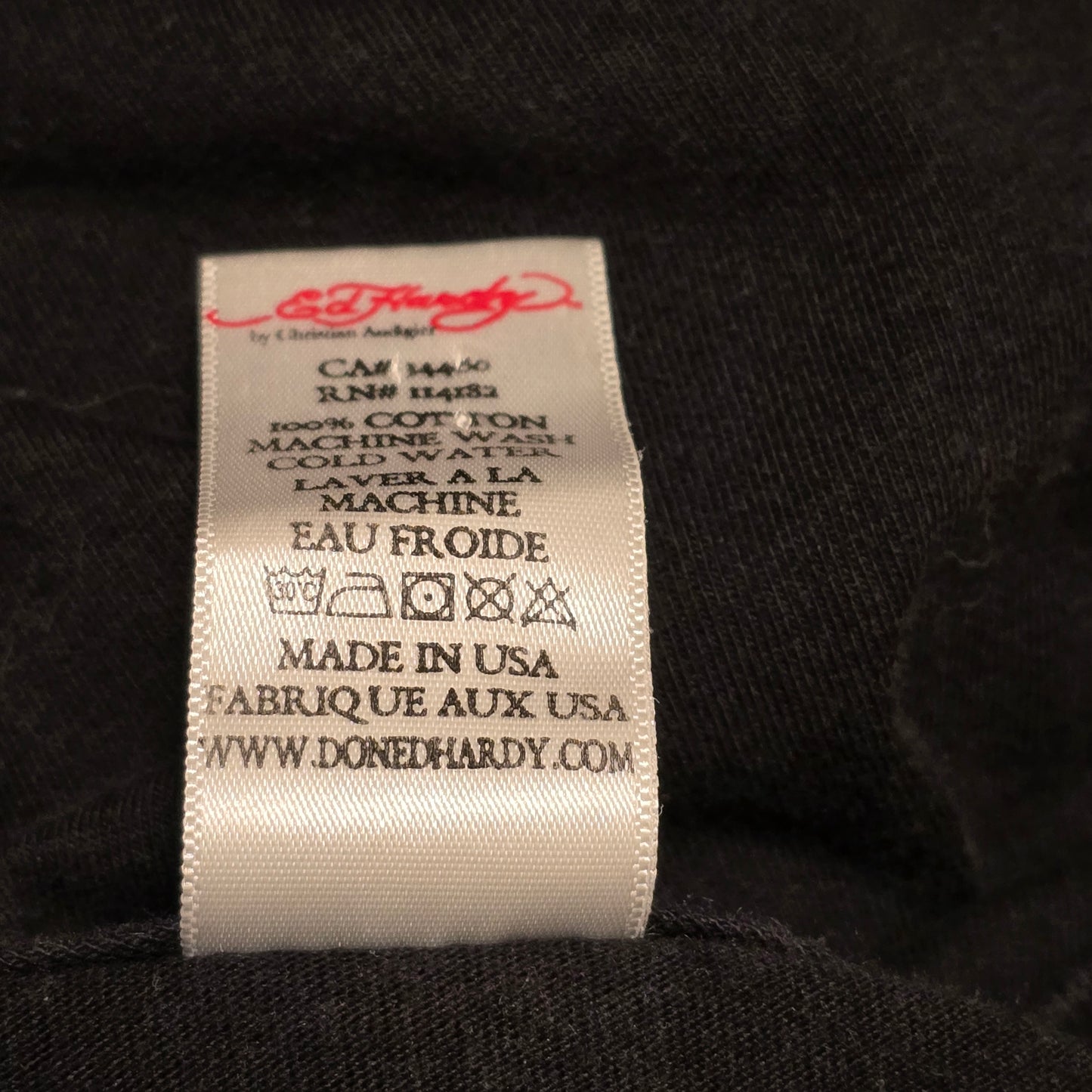 Ed Hardy by Christian Audigier “Live Fast Love Hard Die Young” Skull Long Sleeve Shirt – Size L