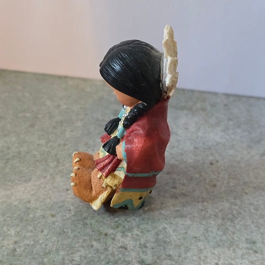Enesco Friends of the Feather – Kneeling Prayer Girl – late 1990s Figurine