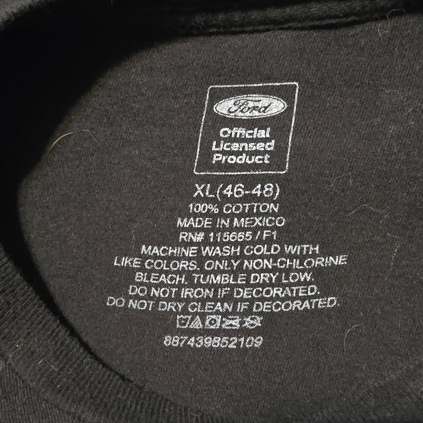 Ford Mustang 1964 GT Cobra Tee Men’s XL Black Licensed Shirt