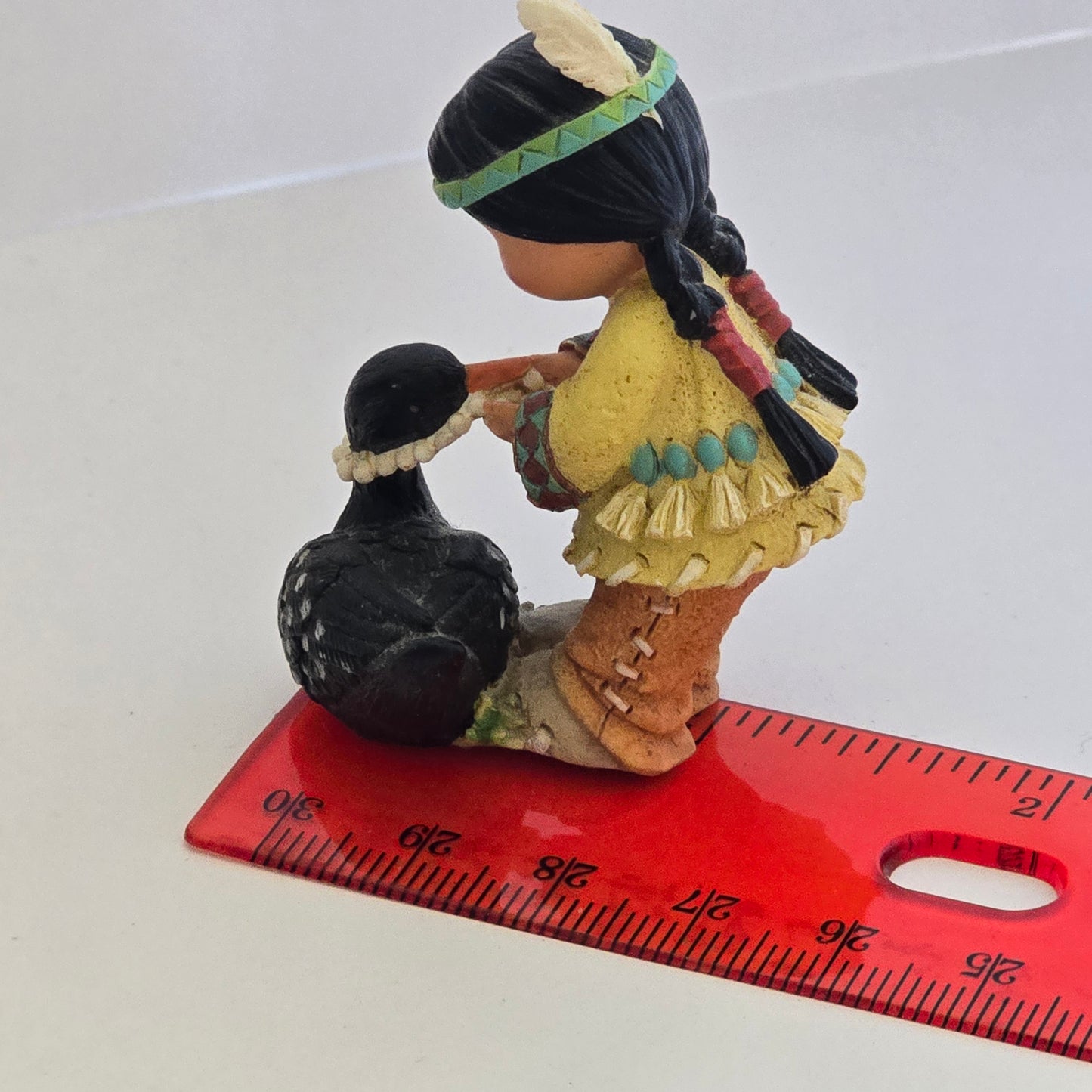 1998 Friends of the Feather Figurine – Girl With Goose – Enesco