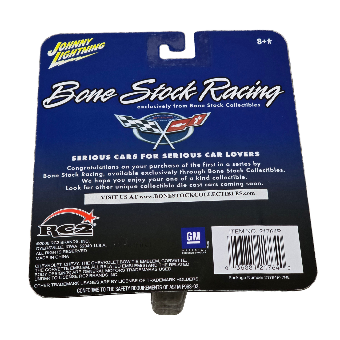 2006 Johnny Lightning Bone Stock Racing 2004 Chevy Corvette Z16 1:64