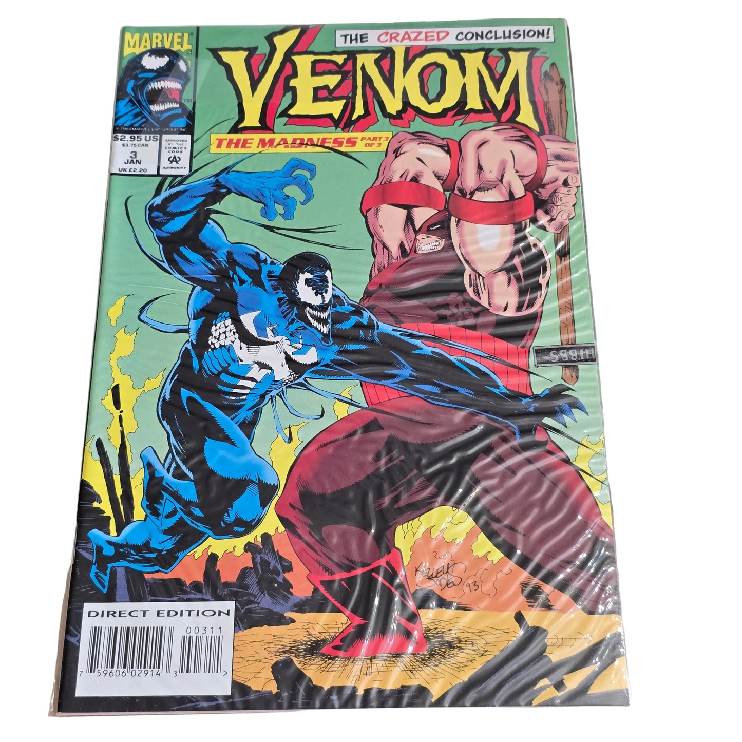 Venom: The Madness #3 (1993) β Final Issue | Marvel Comics | Direct Edition | NM
