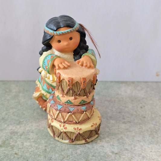 Enesco Friends of the Feather – “Three Tom-Tom-Toms” – 1997 Figurine (#326410)