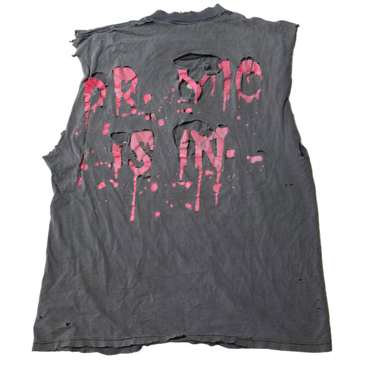 Vintage 1997 Megadeth Dr. Vic Is In Shirt Sleeveless Distressed Band Tee