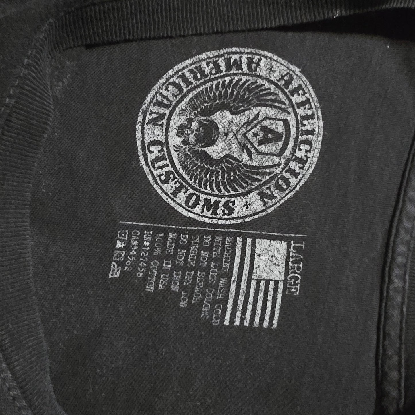 Affliction American Customs Tee Skull Wings Graphic – Men’s Large