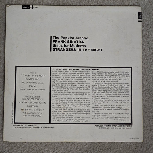 Frank Sinatra – Strangers in the Night (MONO) Reprise F-1017 LP 1966 VG+