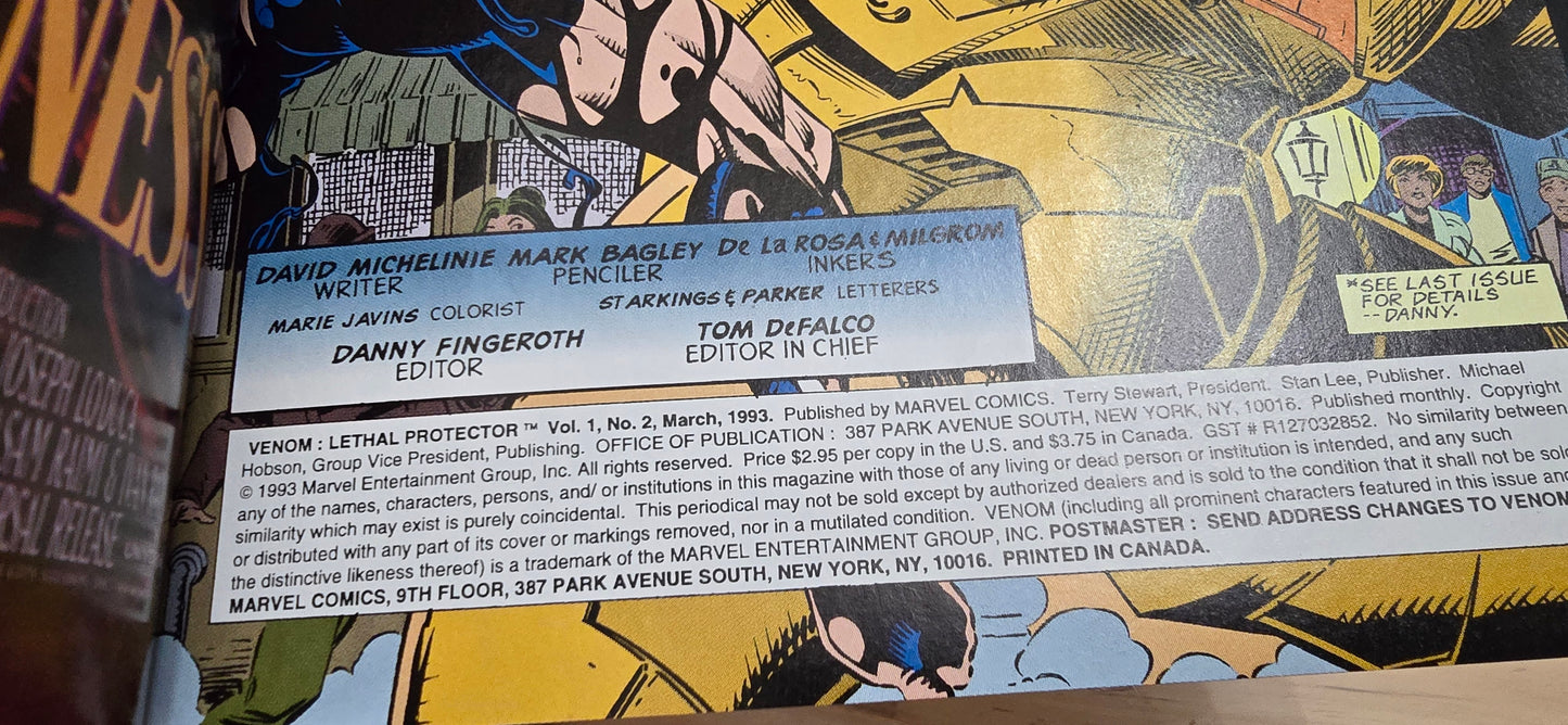 Venom: Lethal Protector #2 (1993) – Marvel Comics