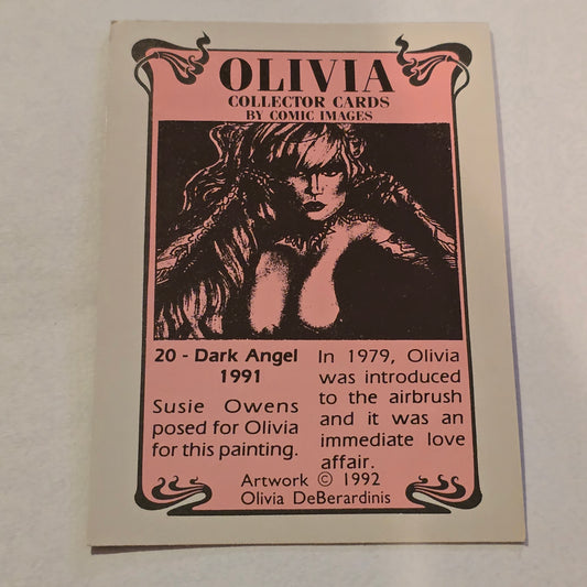 Olivia DeBerardinis “Dark Angel” #20 (1991) Vintage Collector Trading Card