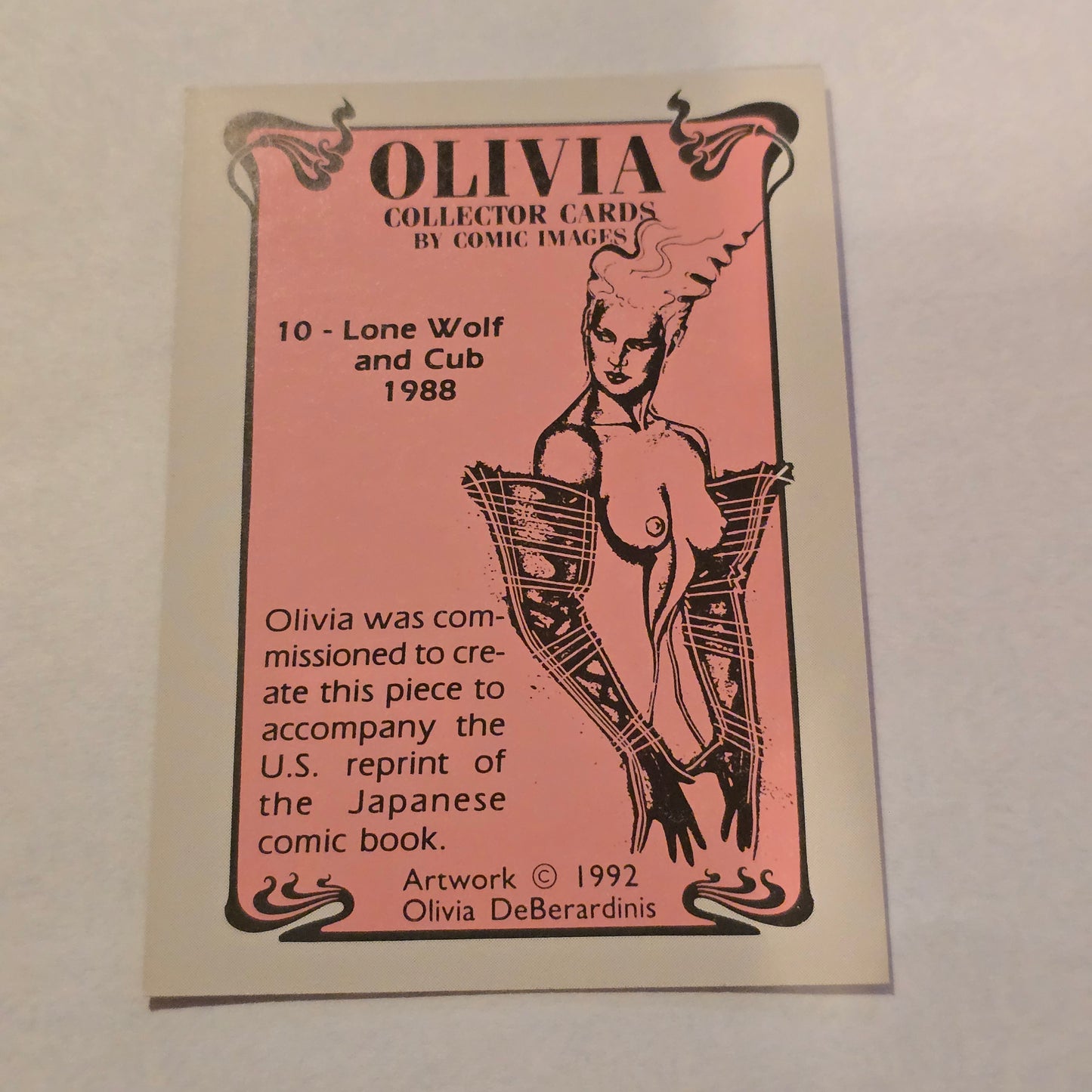 Olivia DeBerardinis “Lone Wolf and Cub” #10 (1988) Vintage Collector Card