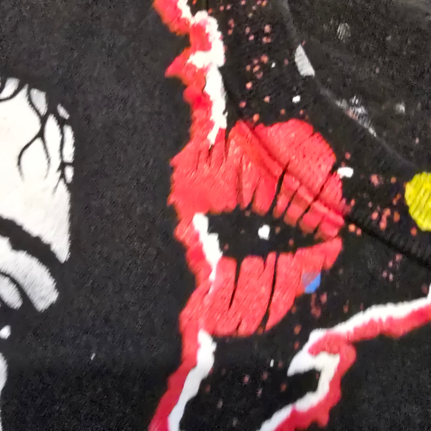 Vintage 1992 KISS Band T-Shirt Hanes Rock Tee All Over Print Faces Hole Back