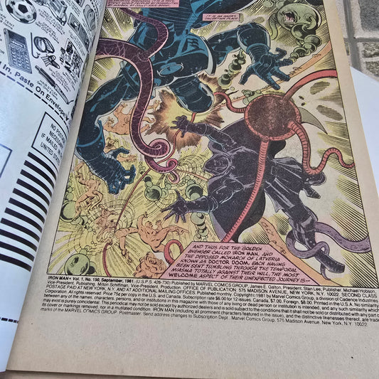 Vintage Iron Man #150 Marvel Comic 1981 Double Size Anniversary Doctor Doom Issue