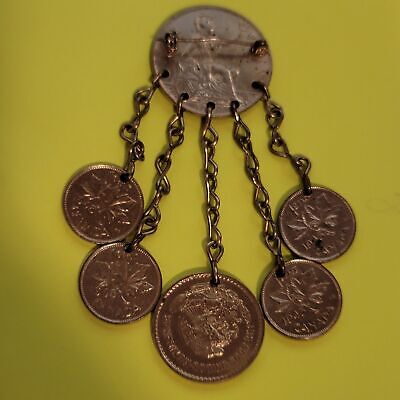 Vintage Coin Brooch