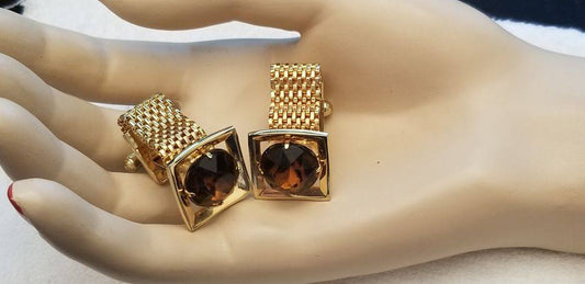 Gold Tone Wrap Around Cufflinks