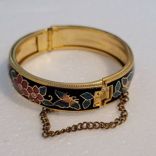 Vintage Cloisonné Butterfly Bracelet