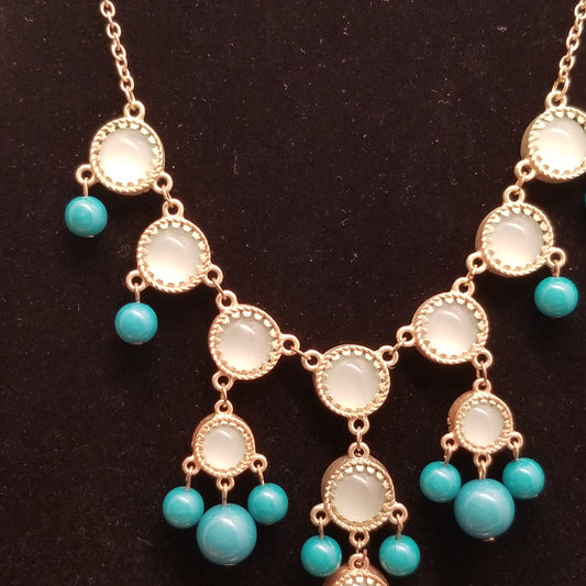 Green Bead Statement Necklace