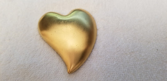 Monet Gold Tone Heart Brooch
