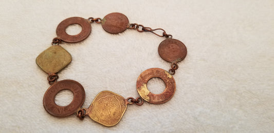 Vintage India Coin Bracelet