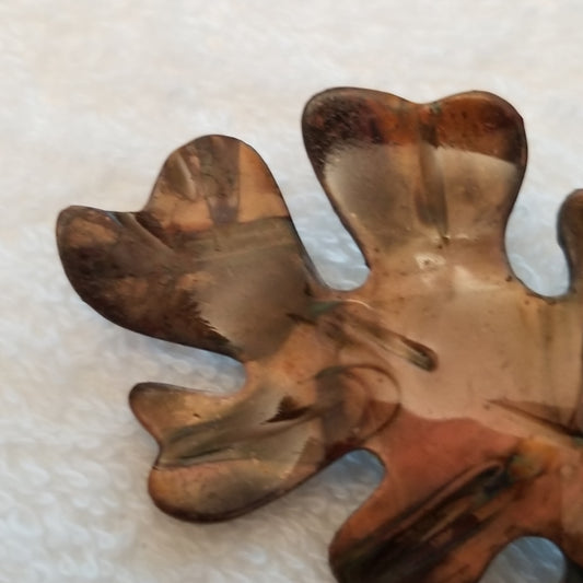 Copper Color Oak Leaf Brooch