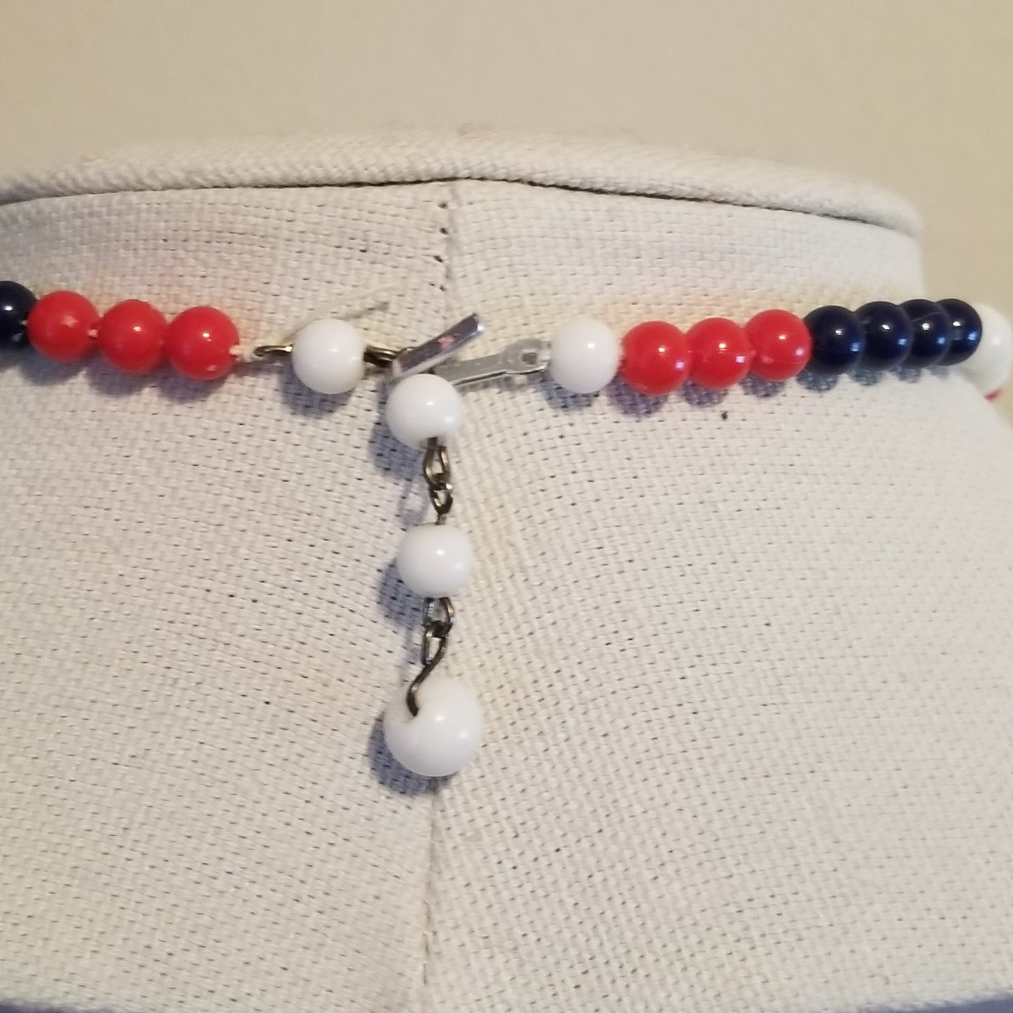 Red White & Blue Tie Choker Necklace