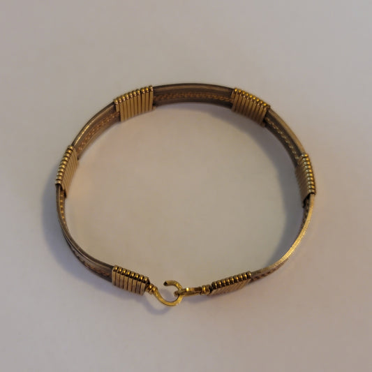 Wire wrapped cuff bracelet