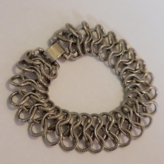 Silver Tone Chainmail Style Bracelet