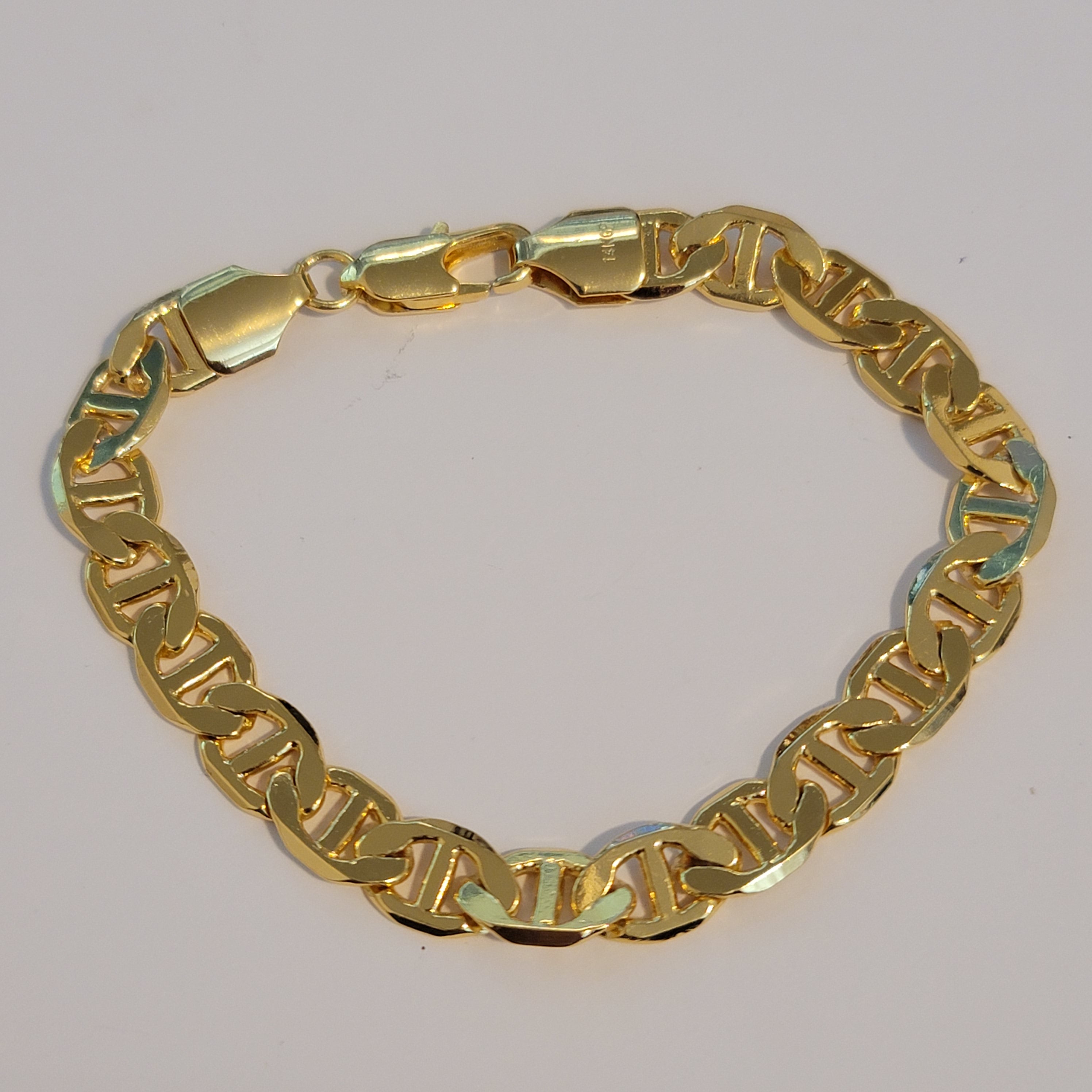 14K GP Gold Tone Mariner Link Bracelet
