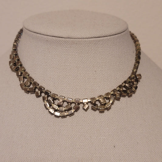 Vintage Aurora Borealis Rhinestone Choker Necklace