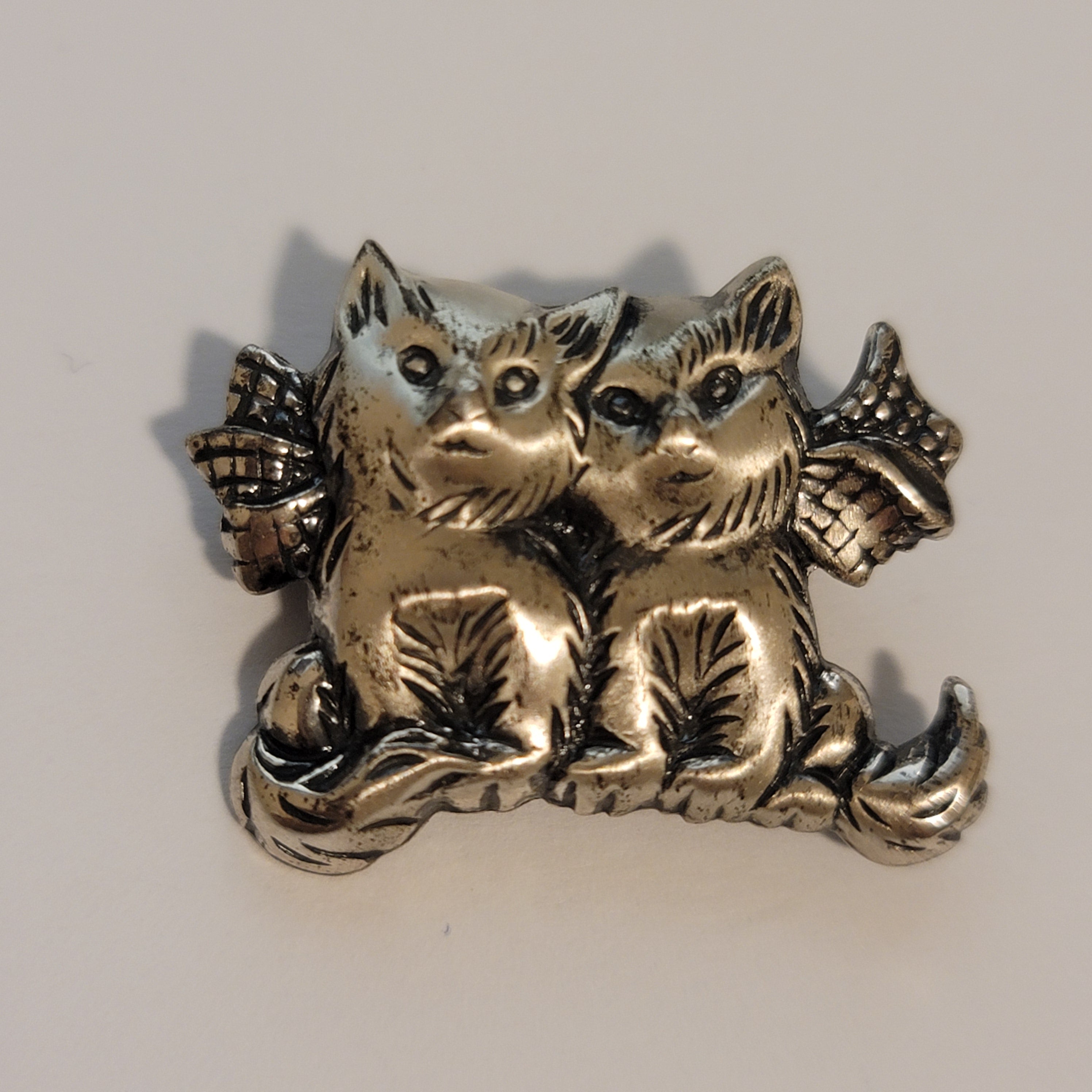 Sterling Silver Cat Brooch