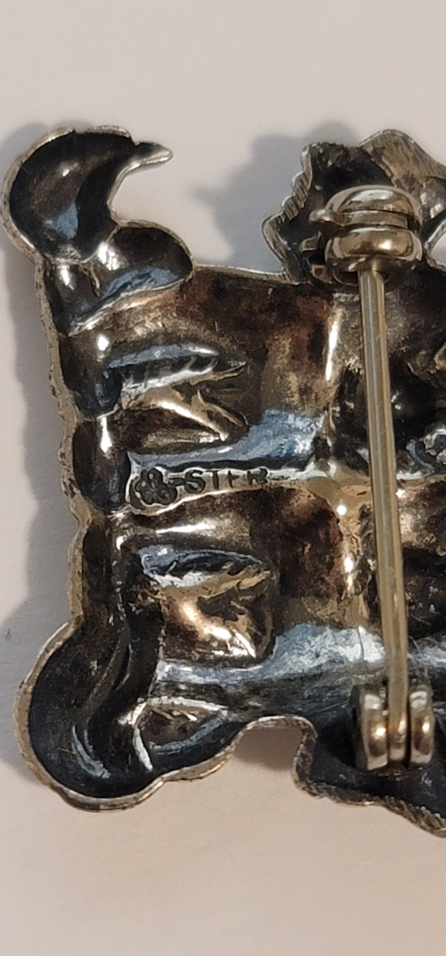 Sterling Silver Cat Brooch