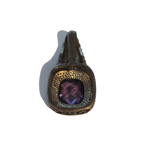 Silver Tone Purple Pendant
