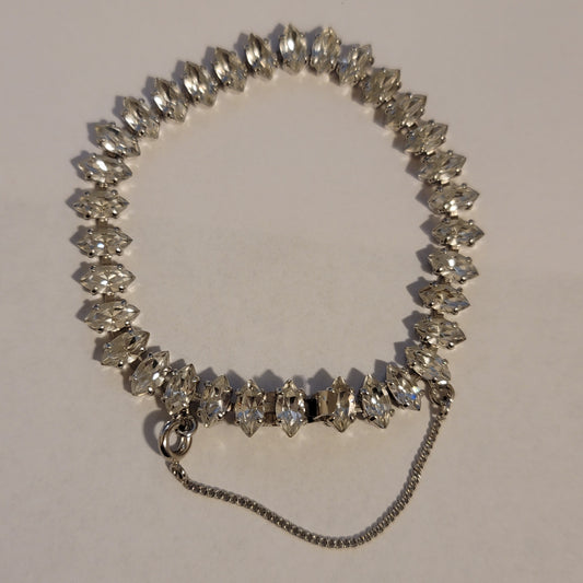 Silver Vintage Rhinestone Bracelet