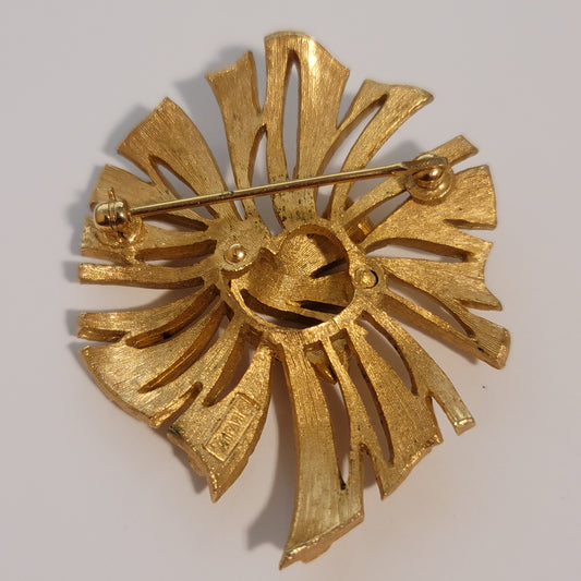 Vintage Gold Tone Crown Trifari Brooch