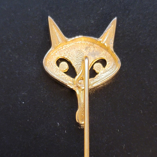Gold Tone Fox Stick Pin