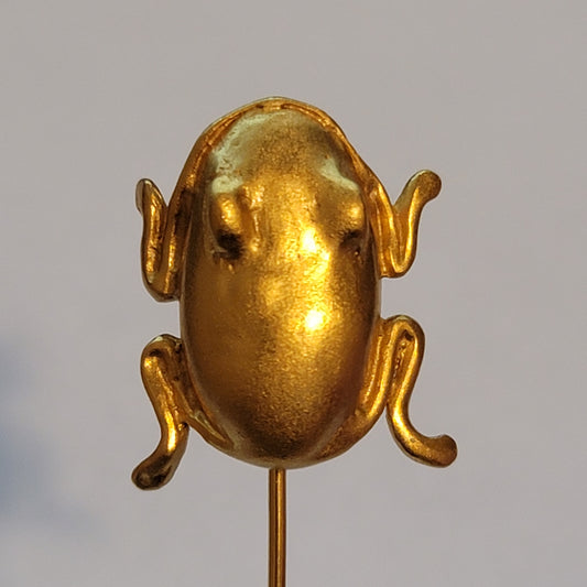 Gold Tone Frog Stick Pin
